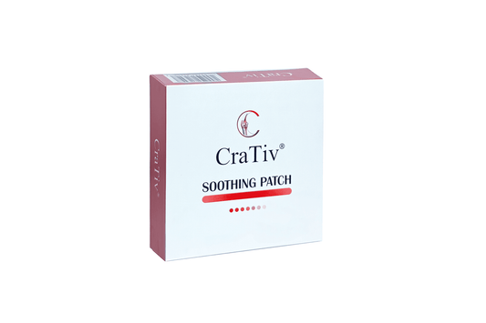 CraTiv Soothing Patch box, botanical-based daily use patches, individually wrapped for convenience.