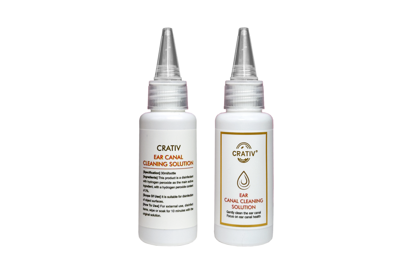 CraTiv Ear Care & Cleansing Solution – Gentle and Safe Ear Cleaner for Sensitive Ears and Deep Canal Care
